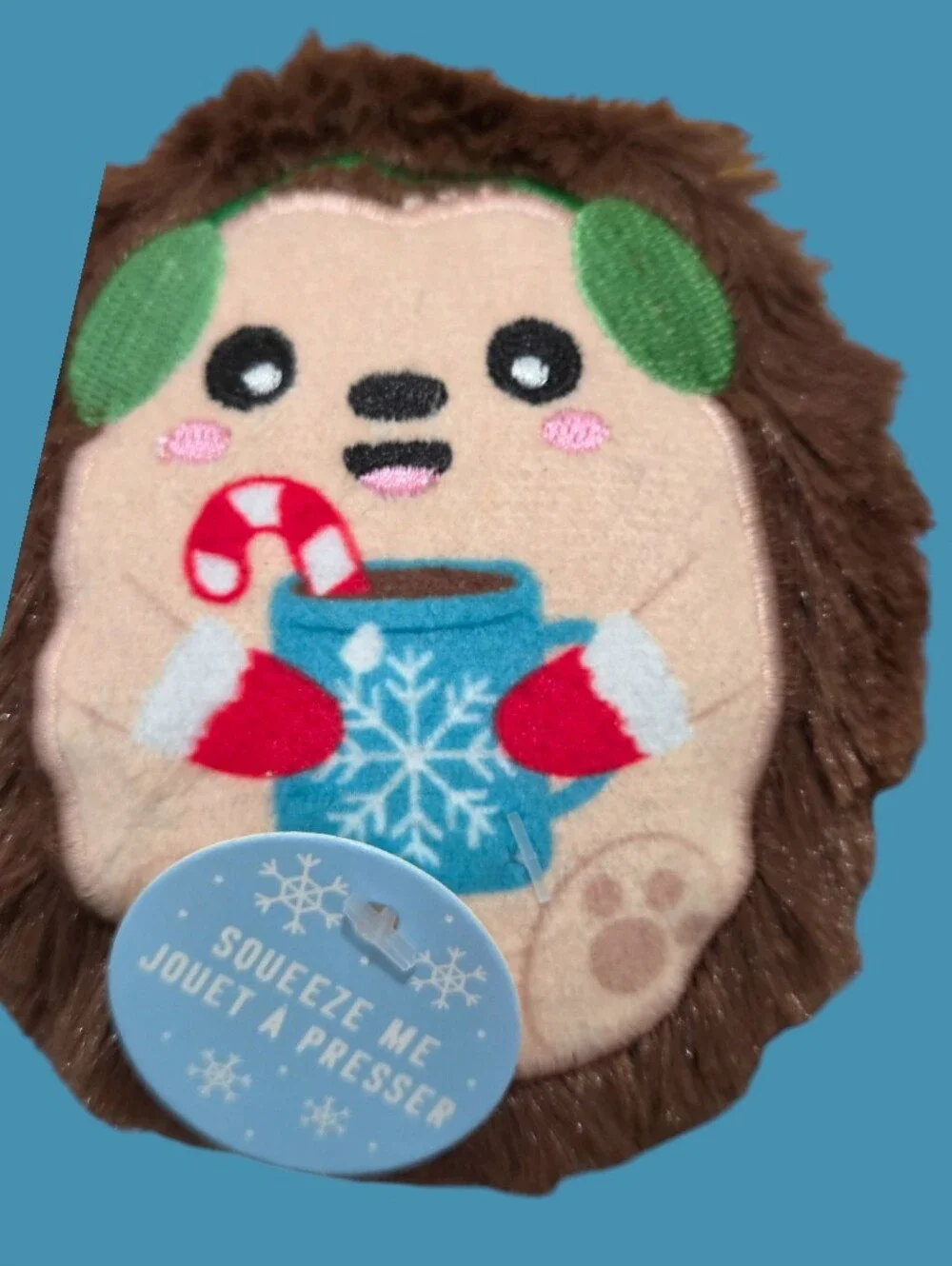 Fringe Studio Small Hedgehog Christmas Plush Squeaky Dog Toys Set